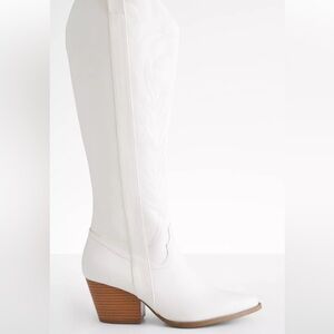 White Western Boots